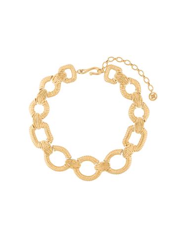 Givenchy Vintage 1980s Vintage Givenchy Ribbed Link Necklace -