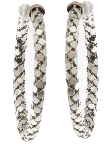 Michael Schmidt Medium Hoop Earrings, Women's, Metallic
