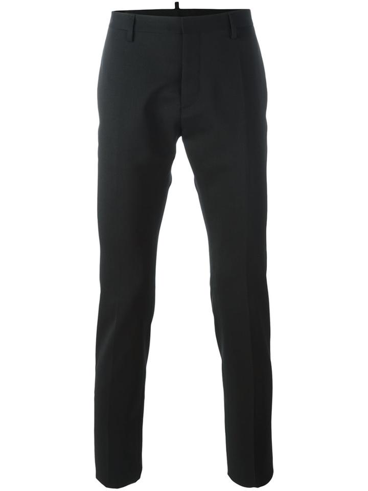 Dsquared2 Skinny Fit Trousers, Men's, Size: 44, Black, Polyester/spandex/elastane/viscose/virgin Wool
