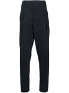 Lemaire Front Pleat Trousers, Men's, Size: 48, Black, Cotton