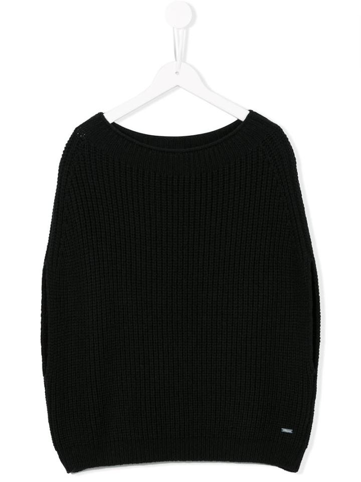 Simonetta Sleeveless Knitted Top, Girl's, Size: 8 Yrs, Black