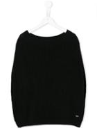 Simonetta Sleeveless Knitted Top, Girl's, Size: 8 Yrs, Black
