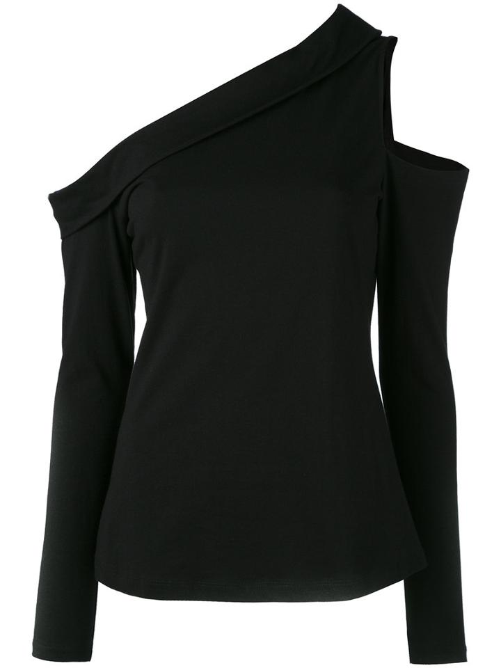 Robert Rodriguez - Single Shoulder Longsleeved Blouse - Women - Cotton - S, Women's, Black, Cotton