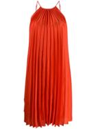Stella Mccartney Tie-side Pleated Dress - Red