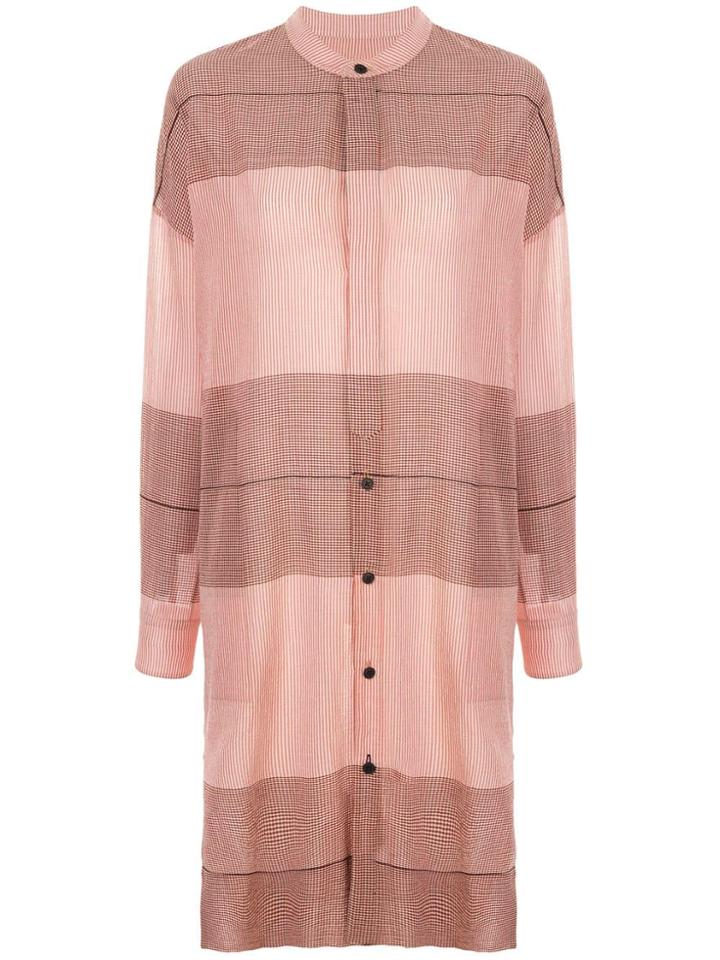 Bassike Check Holiday Shirt Dress - Red