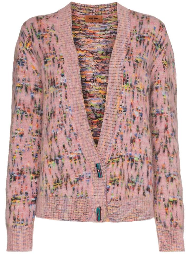 Missoni Knitted Mohair Wool Cardigan - Pink