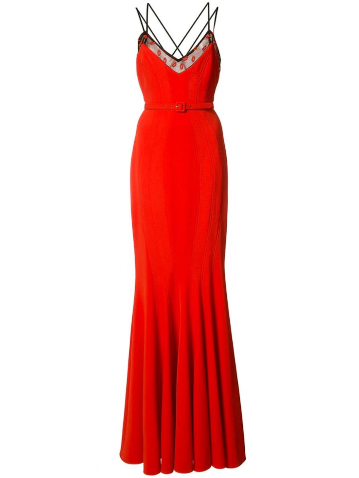 Zac Zac Posen Zac Zac Posen X Betty Boop Drill Skirt Gown - Red