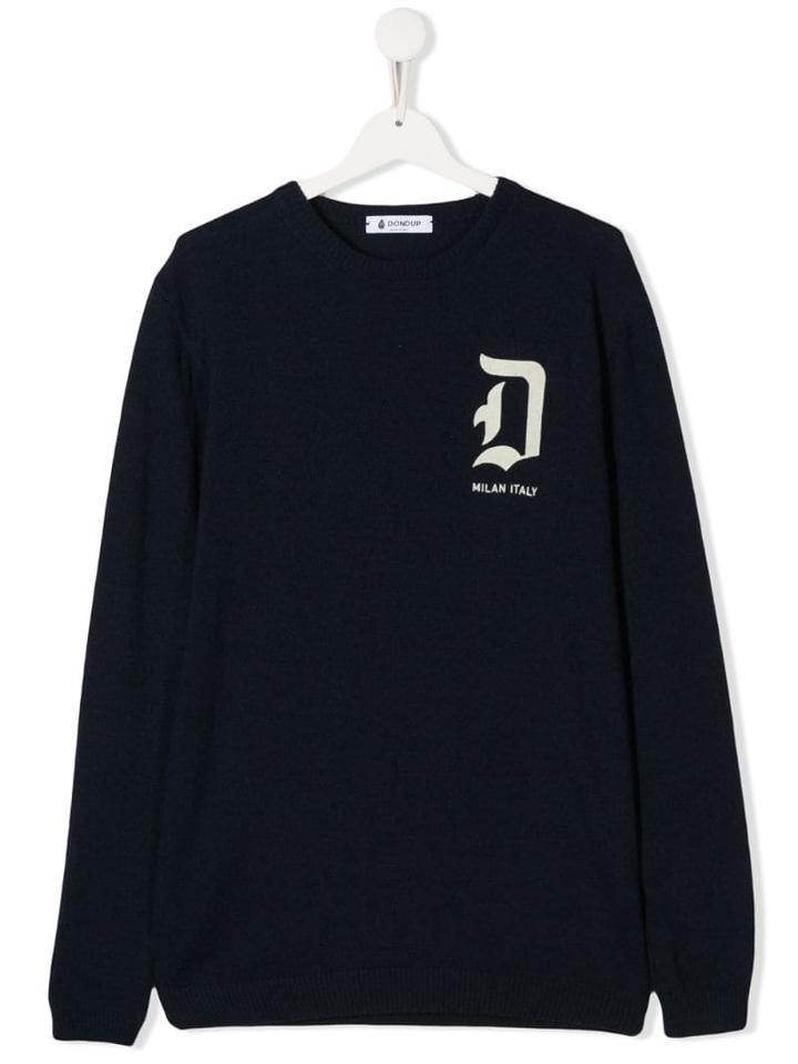 Dondup Kids Teen Logo Patch Jumper - Blue