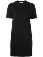 Mcq Alexander Mcqueen Embroidered Logo T-shirt Dress, Women's, Size: Xs, Black, Cotton