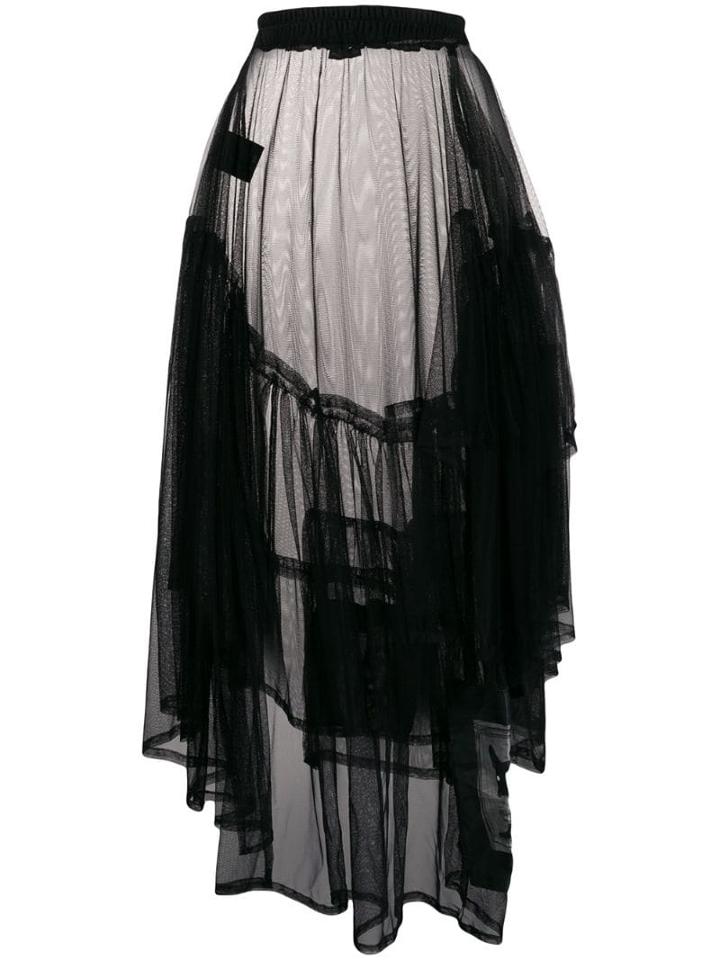 Barbara Bologna Asymmetric Flared Skirt - Black