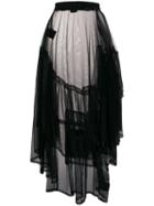 Barbara Bologna Asymmetric Flared Skirt - Black