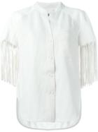 Raquel Allegra Fringed Short Sleeve Top
