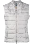Eleventy - Collarless Gilet - Women - Polyester - Xl, Grey, Polyester