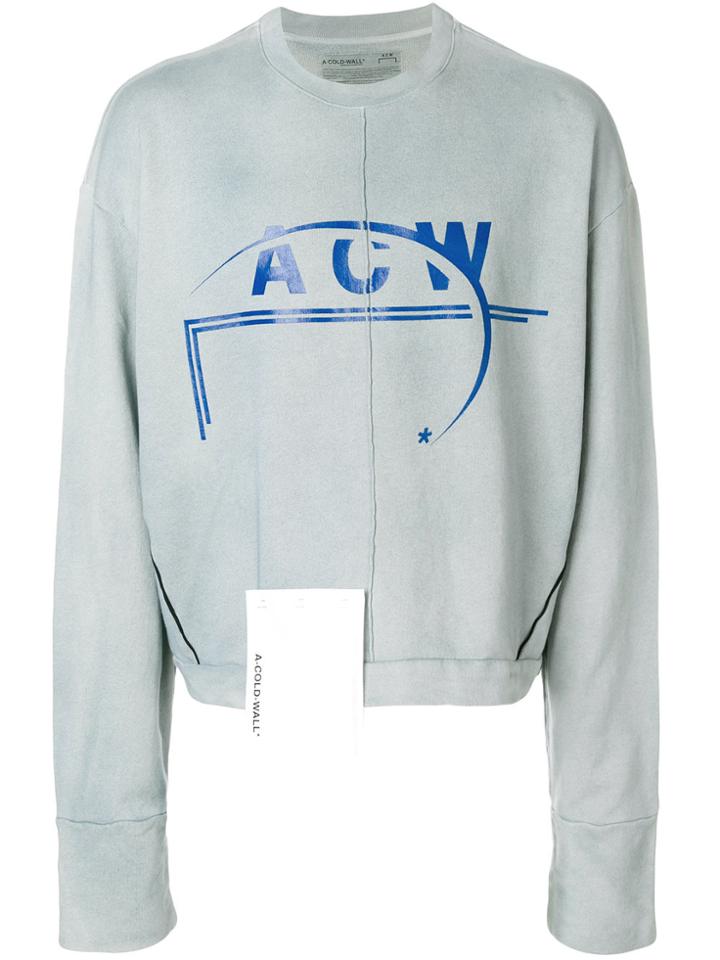 A-cold-wall* Logo Print Sweatshirt - Grey