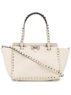 Valentino Valentino Garavani Rockstud Trapeze Tote, Women's, Nude/neutrals, Leather/suede/metal