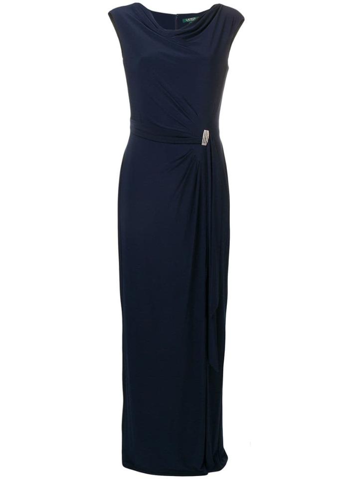 Lauren Ralph Lauren Side Slit Dress - Blue