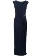 Lauren Ralph Lauren Side Slit Dress - Blue