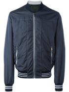 Dolce & Gabbana - Stitch Trim Bomber Jacket - Men - Polyamide/polyester/calf Leather - 46, Blue, Polyamide/polyester/calf Leather
