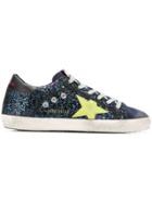 Golden Goose Deluxe Brand Glitter Patchwork Sneakers - Blue