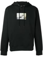 Hood By Air Printed Hoodie, Men's, Size: Large, Black, Cotton/polyester