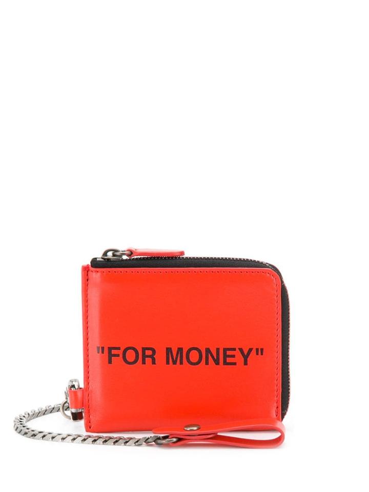 Off-white For Money Print Wallet - Orange