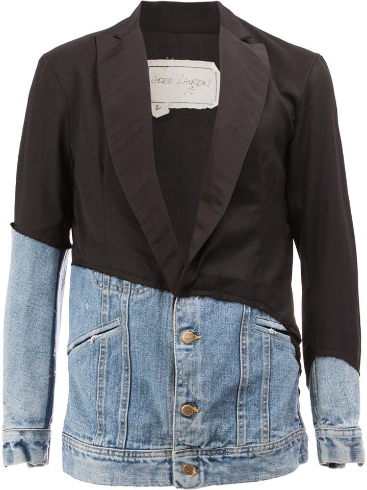 Greg Lauren Patchwork Blazer - Black