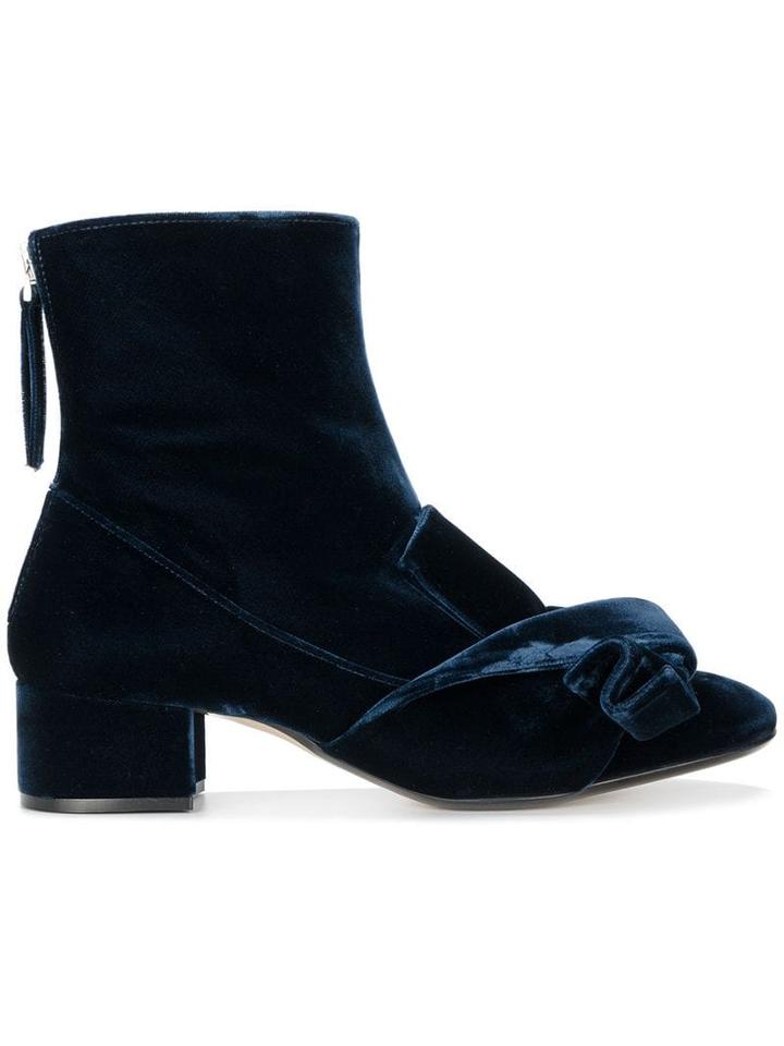 Nº21 Bow Embellished Boots - Blue