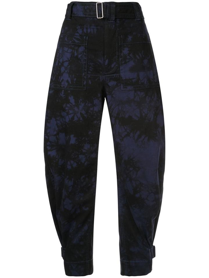 Proenza Schouler Pswl Bleach Dye Utility Pants - Black