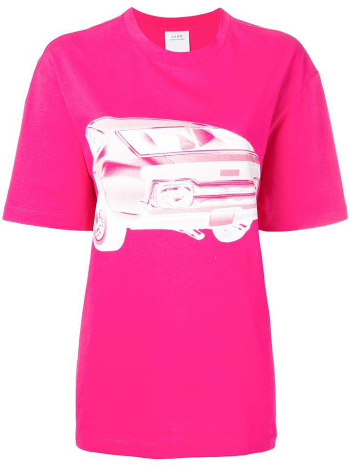 Calvin Klein Jeans Est. 1978 Oversize Car Print T-shirt - Pink