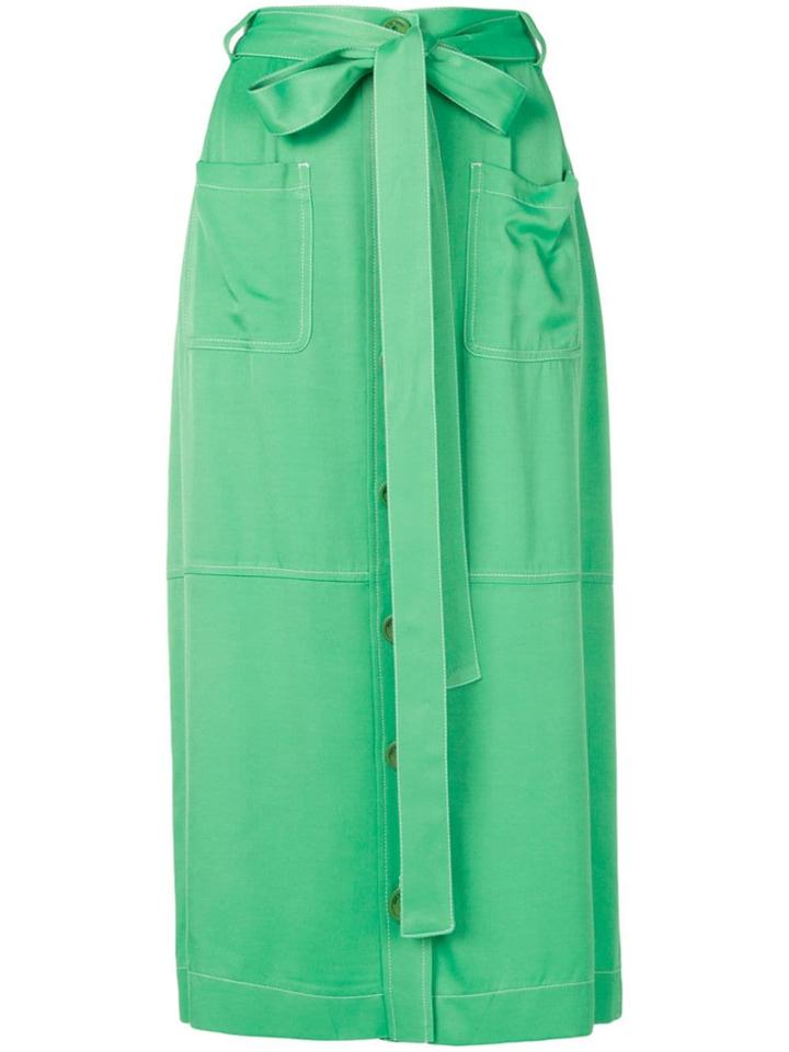 See By Chloé Belted Midi Skirt - Green