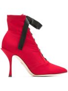 Dolce & Gabbana Lace-up Ankle Boots - Red