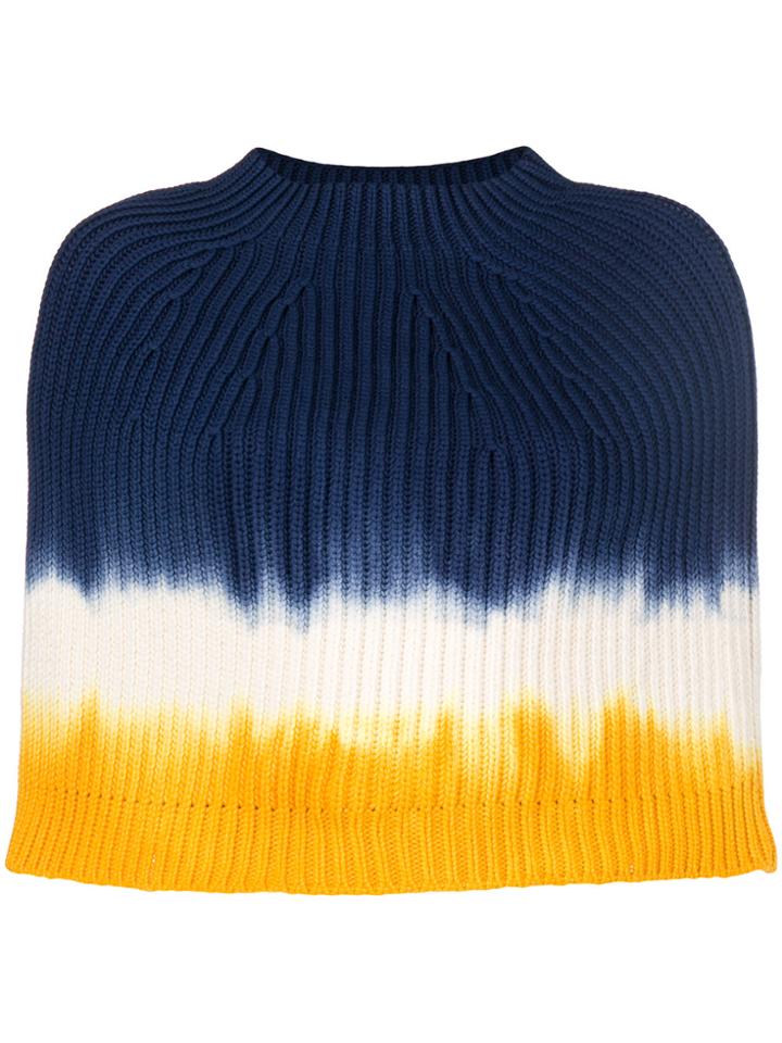 Sonia Rykiel Tie-dye Poncho Scarf - Blue