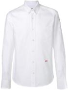 Ami Paris Slim Fit Button-down Shirt A.m.i Front Embroidery - White