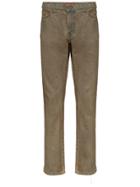 424 Dust Oil Wash Denim Jeans - Brown