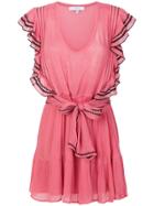 Iro Self-tie Waist Dress - Pink & Purple