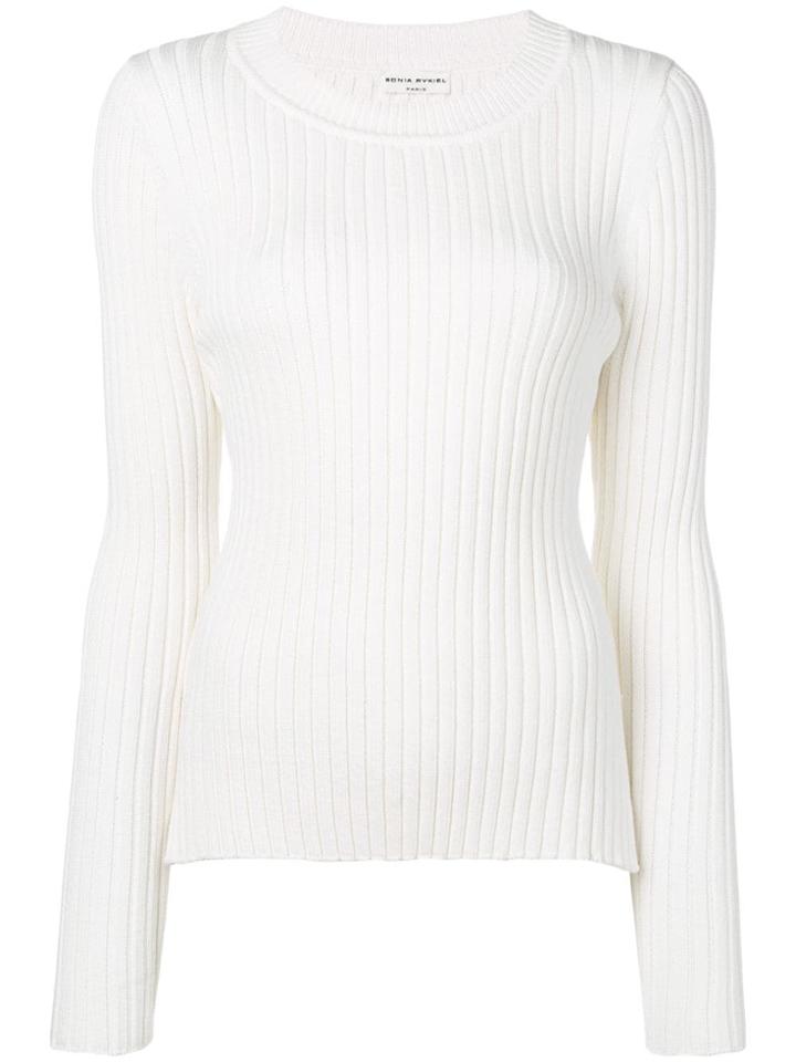 Sonia Rykiel Ribbed Knit Jumper - White