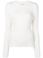 Sonia Rykiel Ribbed Knit Jumper - White