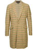 Comme Des Garçons Pre-owned Striped Long Jacket - Multicolour