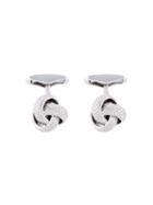 Ermenegildo Zegna Interwoven Cufflinks, Men's, Metallic, Silver