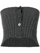 Ports 1961 Strapless Knitted Top - Grey