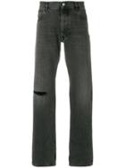 Balenciaga Ripped Knee Jeans - Black