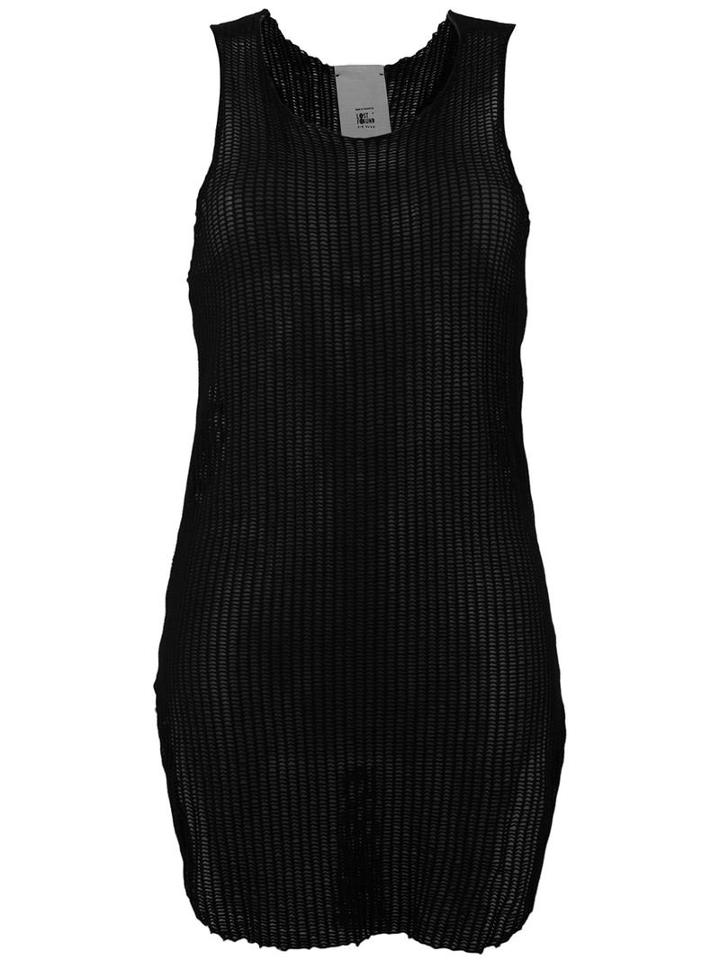 Lost & Found Rooms Long Ribbed Tank, Women's, Size: Small, Black, Cotton/spandex/elastane