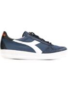 Diadora Panelled Sneakers, Men's, Size: 7.5, Blue, Polyester/leather/rubber