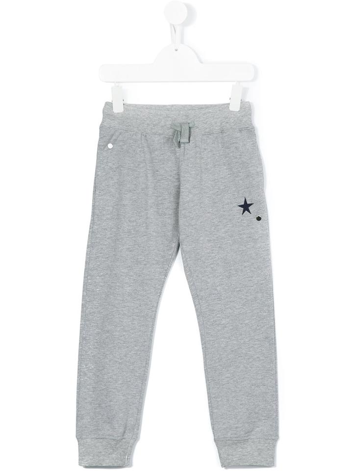 Macchia J Kids - Star Patch Track Pants - Kids - Cotton/polyester/spandex/elastane - 6 Yrs, Grey