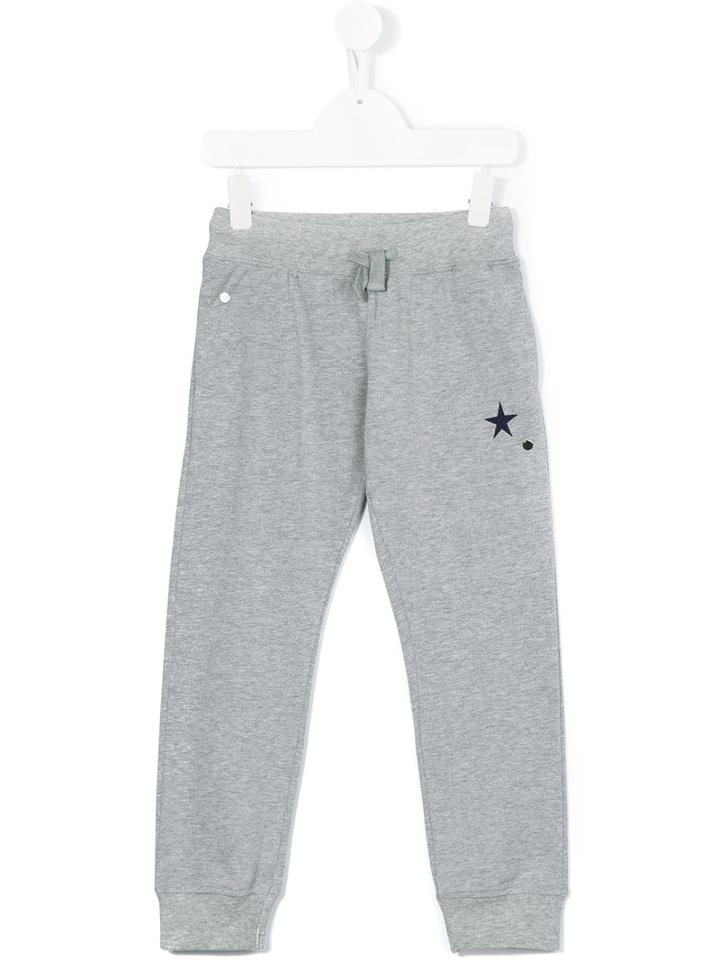 Macchia J Kids - Star Patch Track Pants - Kids - Cotton/polyester/spandex/elastane - 6 Yrs, Grey