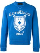 Dsquared2 - Embroidered Sweatshirt - Men - Cotton - M, Blue, Cotton