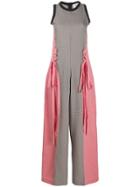 Atu Body Couture Wide-leg Contrast Jumpsuit - Black