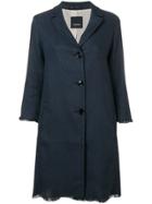 's Max Mara Fringed Single-breasted Coat - Blue