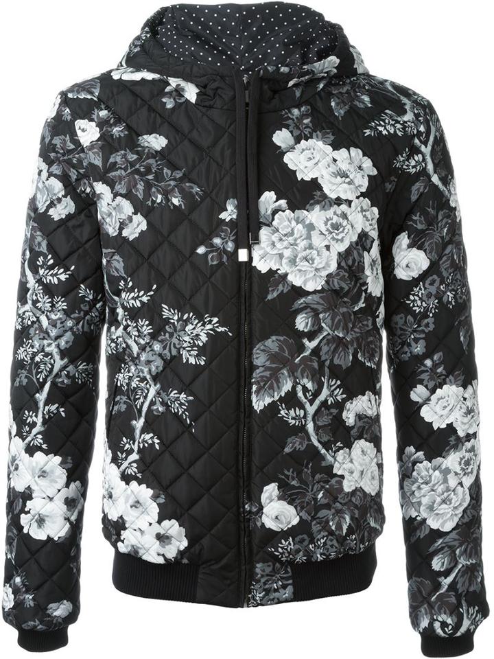 Dolce & Gabbana Floral Print Quilted Jacket