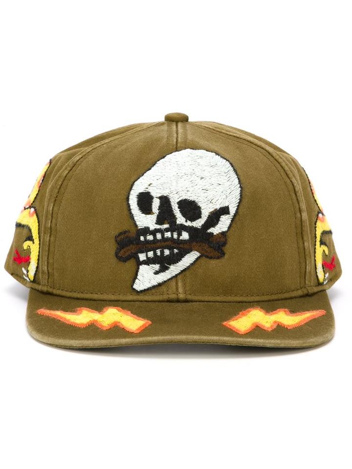 Diesel Embroidered Baseball Cap, Adult Unisex, Size: Small, Green, Cotton